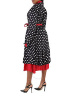 Balenciaga dot print reversible long dress