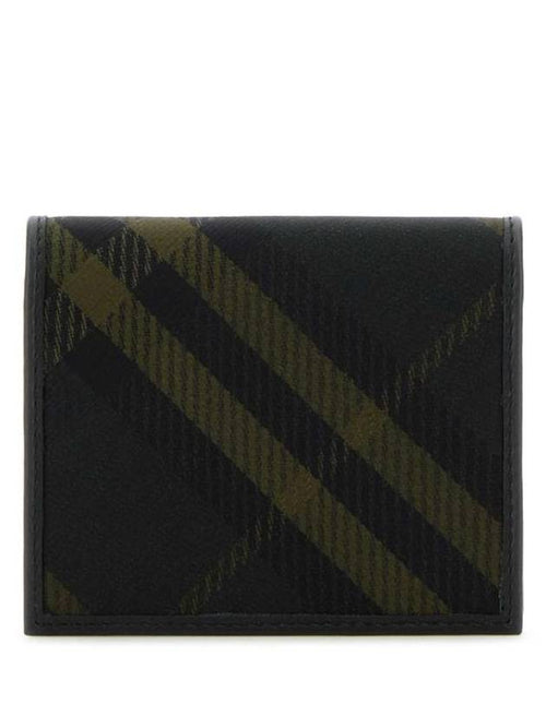 Burberry Check Zip Coin Pocket Card Wallet Shadow