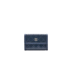 Chanel Flap Wallet Patent Leather Dark Blue Serial 20