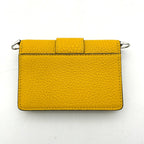 Flat baguette leather crossbody bag Fendi Yellow in Leather fe4435dd