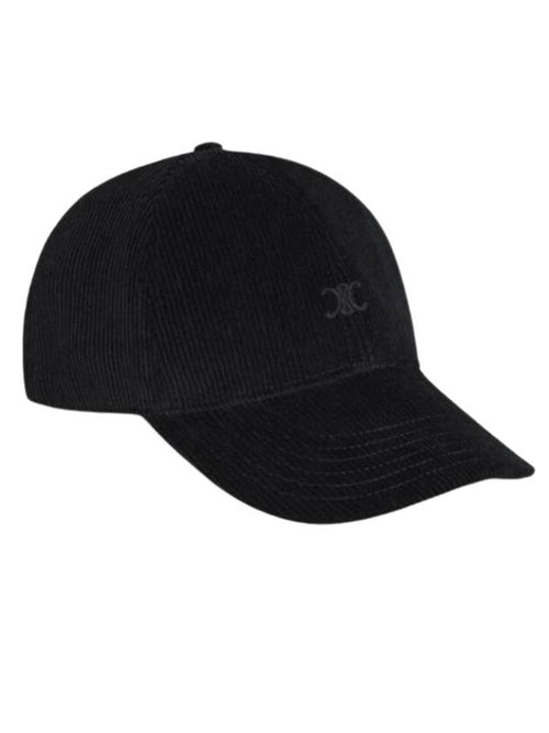 CELINE Mini Triomphe Embroidered Ball Cap Black