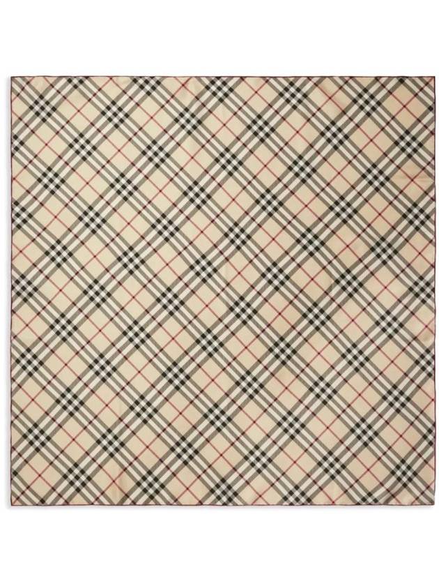 Burberry Check Silk Scarf Stone
