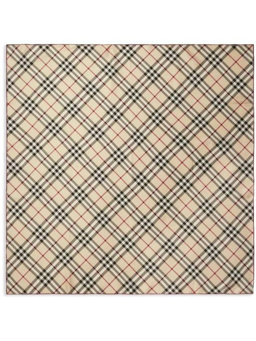 Burberry Check Silk Scarf Stone