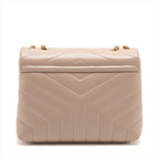 Saint Laurent  Rule Leather Chain Shoulder Bag Beige 494699