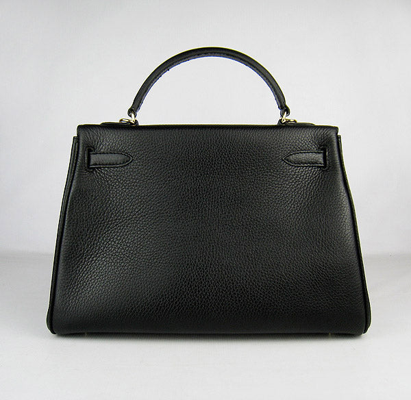 Hermes Kelly 32cm Togo Leather Handbag 6108 Black Golden