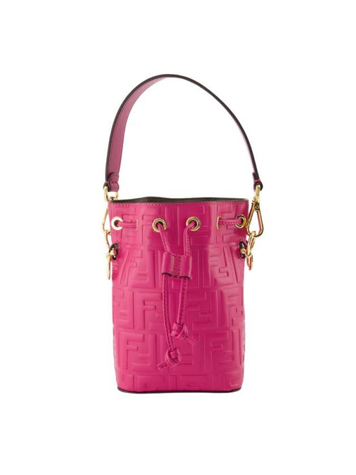 Fendi Mon Tresor Small Leather Bucket Bag Pink