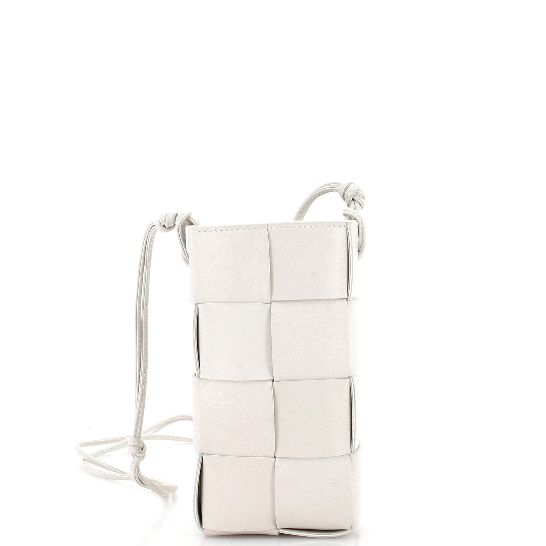 Bottega Veneta Cassette Phone Holder Crossbody Bag Maxi Intrecciato Leather