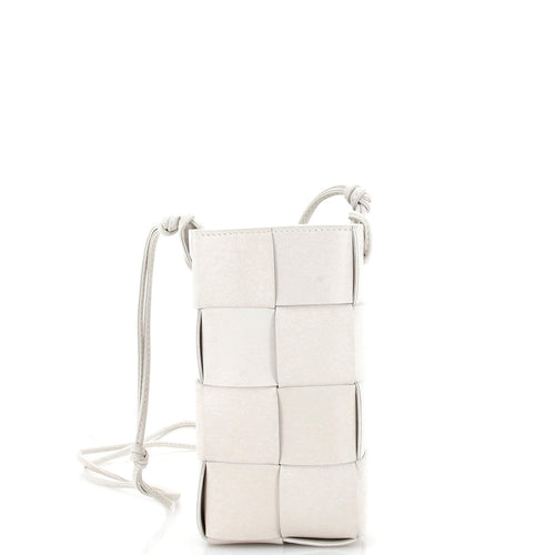 Bottega Veneta Cassette Phone Holder Crossbody Bag Maxi Intrecciato Leather