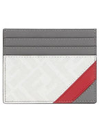 Fendi FF Logo Card Wallet Grey