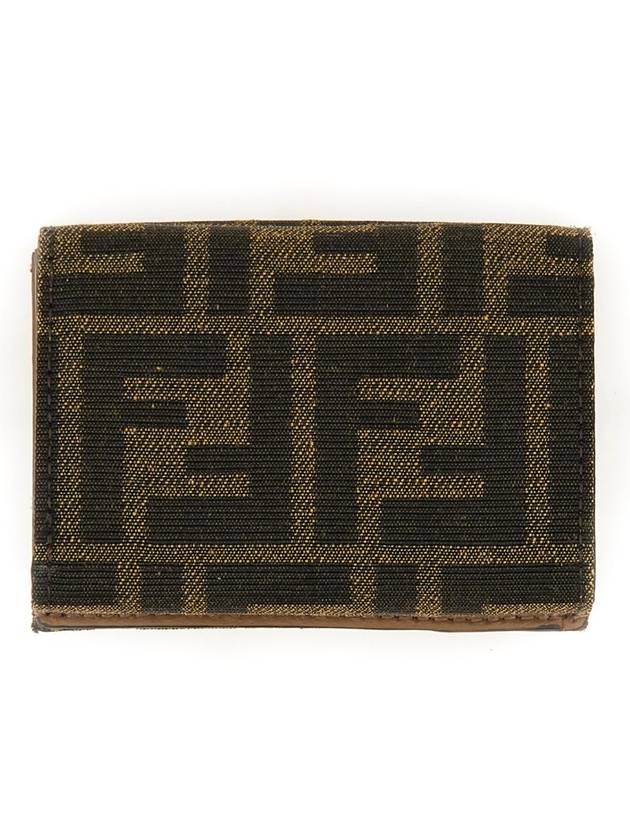 Fendi Baguette Micro Tri-fold Half Wallet Brown