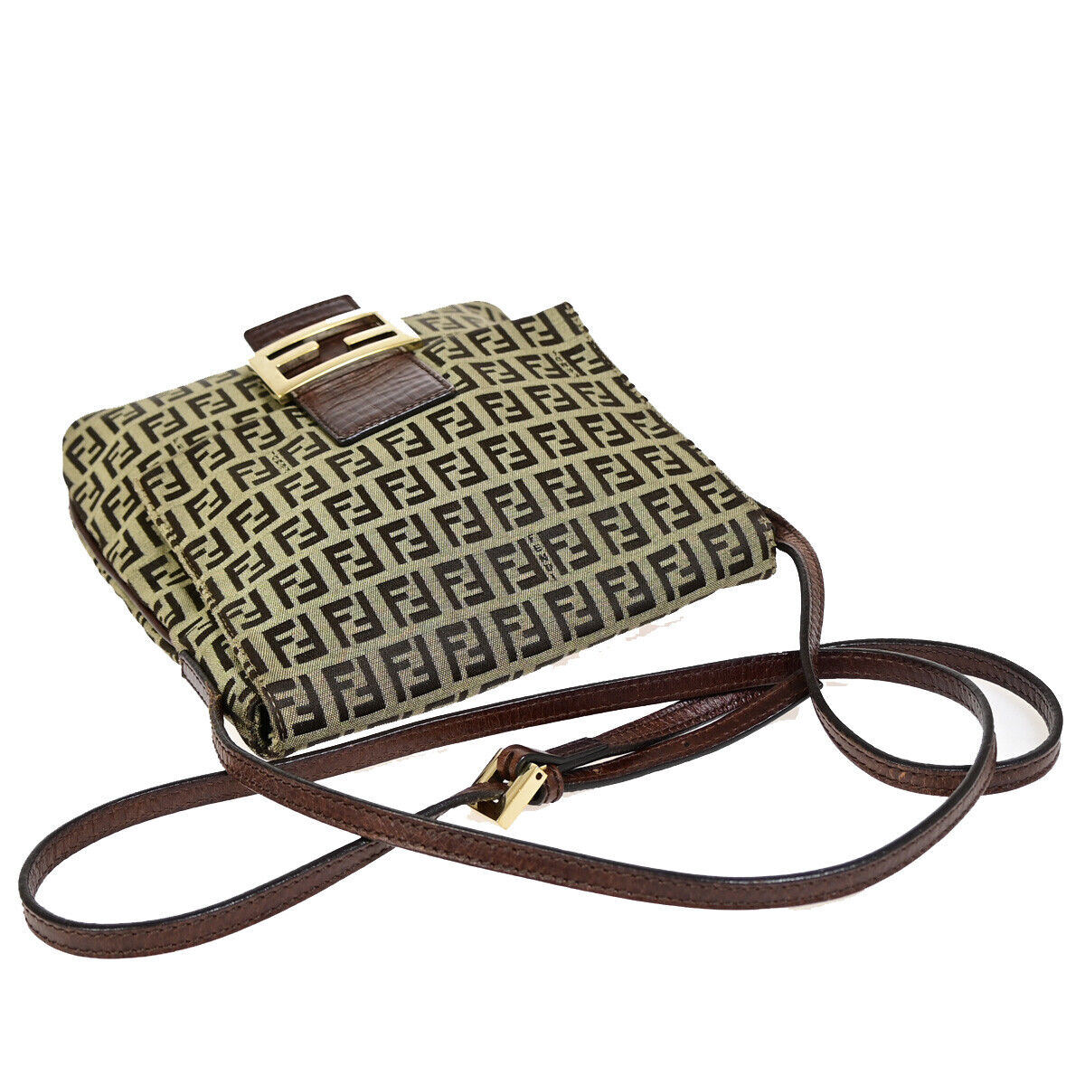 Fendi Zucchino  Canvas Shoulder Bag ()