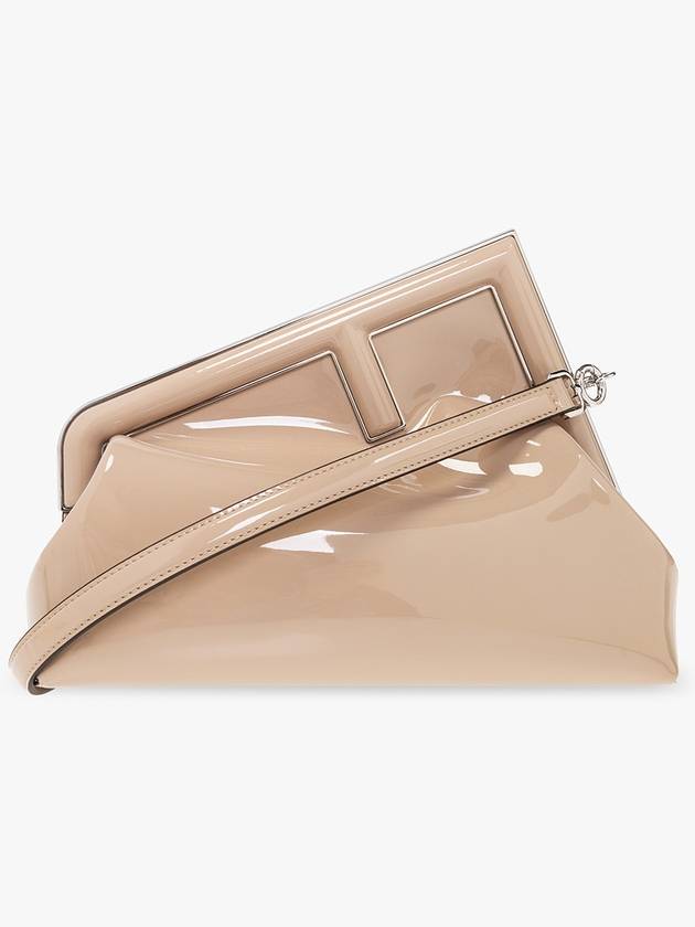 Fendi First Midi Clutch Bag Beige