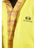 Balenciaga hooded sweatshirt 772206TPVG6 7440 YELLOW BLACK