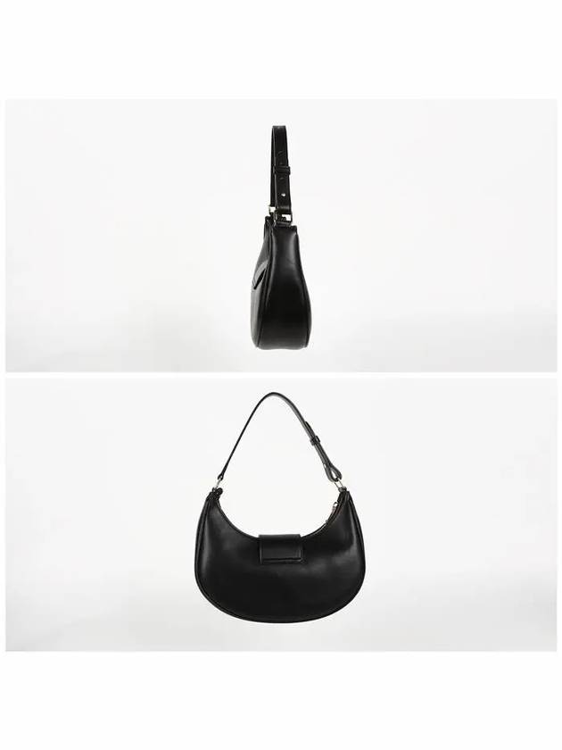 CELINE Ava Triomphe Smooth Calfskin Shoulder Bag Black