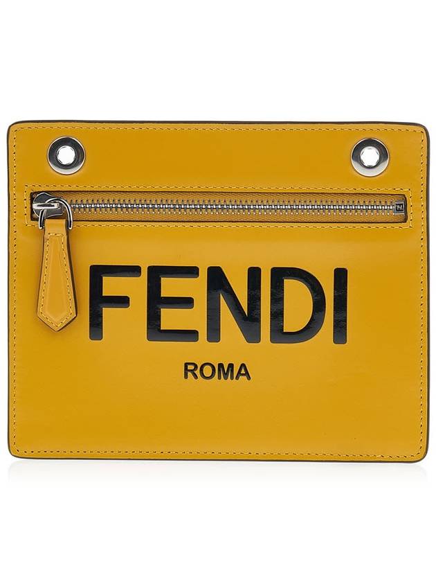 Fendi Peekaboo Pocket Clutch Bag Yellow