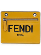 Fendi Peekaboo Pocket Clutch Bag Yellow