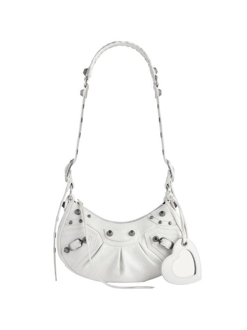 Balenciaga Le Cagole XS Lambskin Shoulder Bag White
