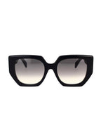 CELINE Eyewear Triomphe Square Acetate Sunglasses Black