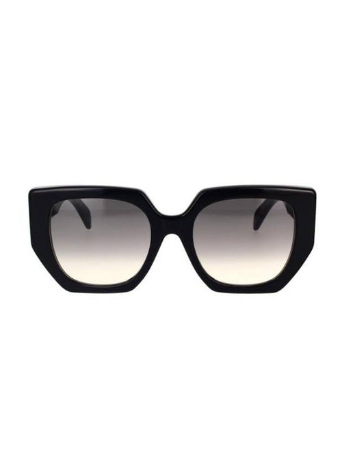 CELINE Eyewear Triomphe Square Acetate Sunglasses Black