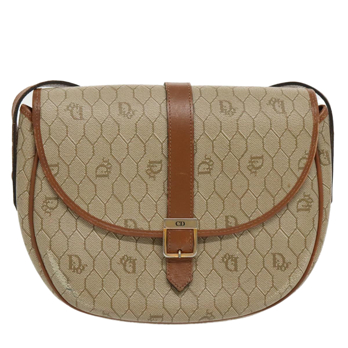 Dior Honeycomb  Canvas Shoulder Bag (Pre-Owned)