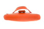 Fendi Orange Leather Baguette Handbag