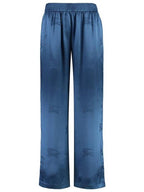 Burberry EKD Silk Jacquard Wide Pants Blue