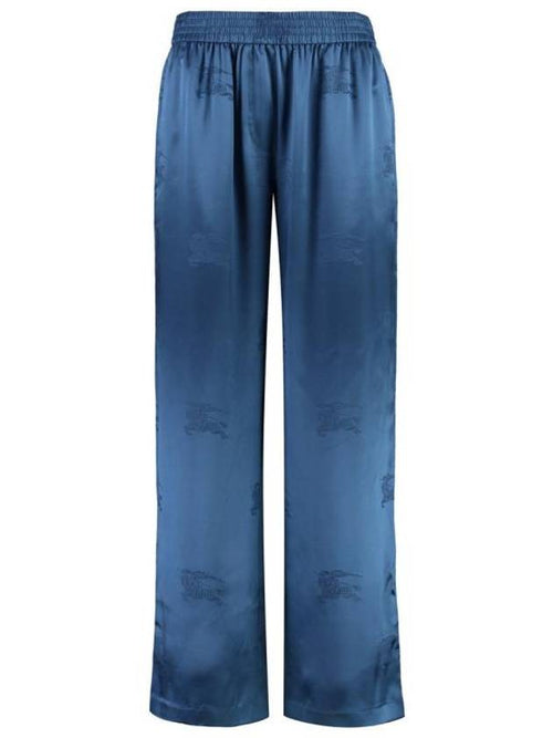 Burberry EKD Silk Jacquard Wide Pants Blue