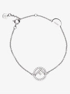 Fendi FF Logo Chain Bracelet Silver