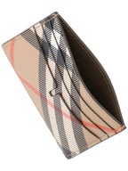 Burberry Check Card Wallet Beige