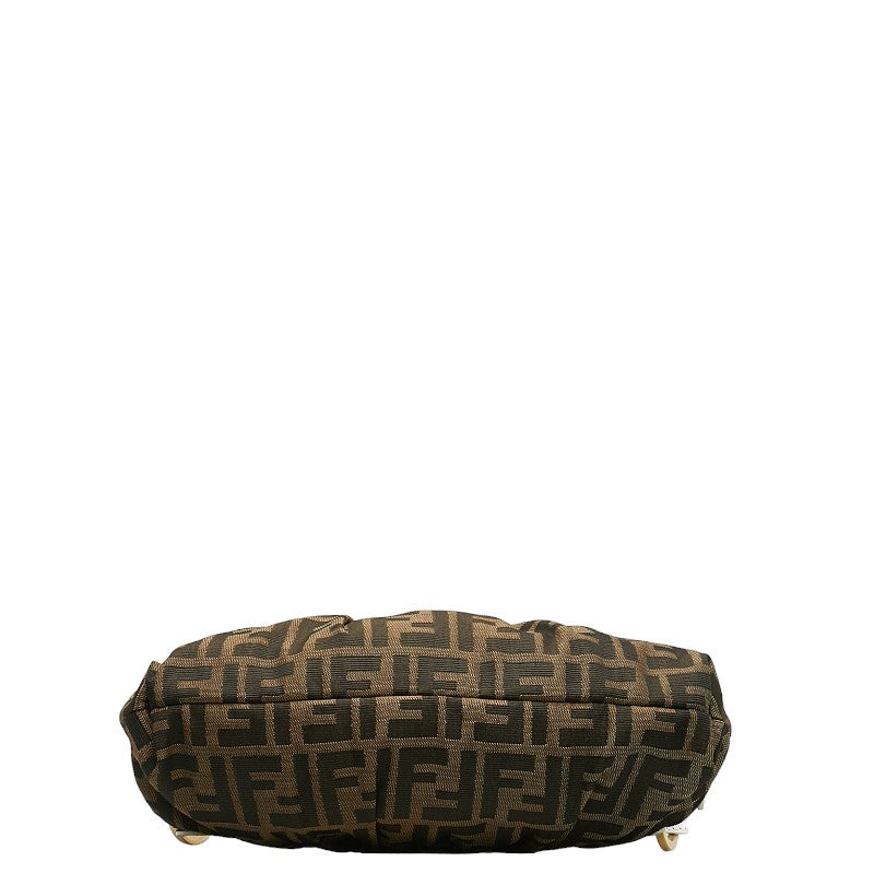Fendi Zucca Chef Bag Handbag 8BR353 Brown White Canvas Leather