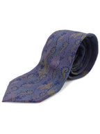 100 silk blue purple pattern tie Dior