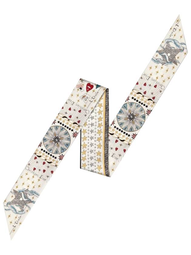 Tarot Micha Silk Scarf White Dior
