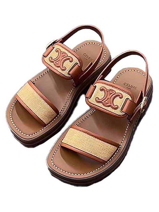 CELINE Triomphes Sandals Brown