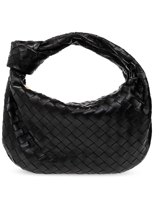 Bottega Veneta Teen Jodie Intrecciato Leather Tote Bag Black