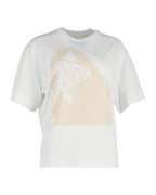 Chloe Logo T-Shirt in White Cotton