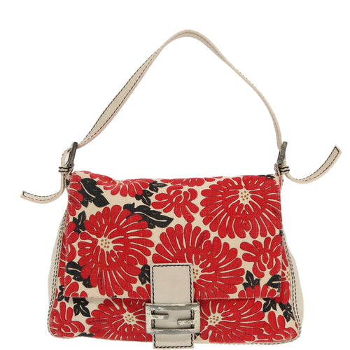 Fendi Baguette  Canvas Shoulder Bag ()