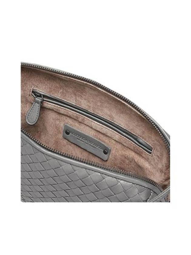 Bottega Veneta Nodini Intrecciato Cross Bag Light Grey