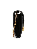 Fendi FF Diamond Continental Chain Long Wallet Black