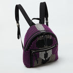 Fendi Black/purple Nylon Karl Beaded Backpack