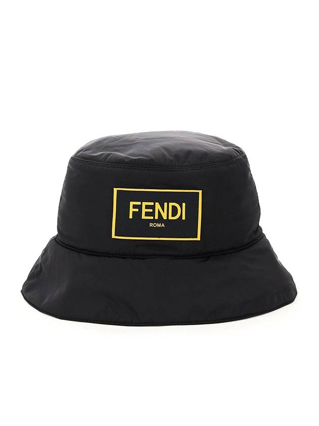 Fendi Roma Nylon Bucket Hat Black
