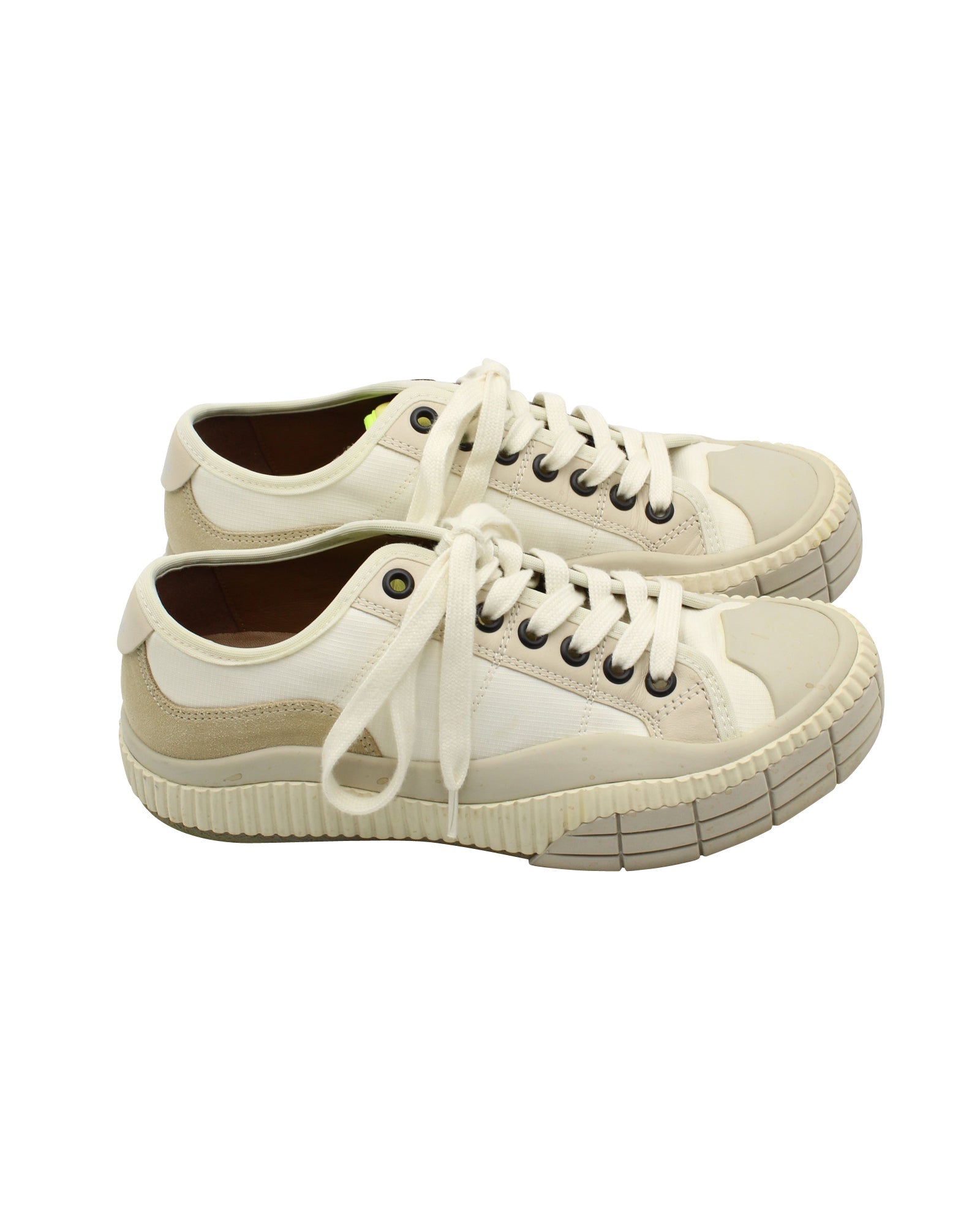 Chloe Clint Low Top Sneaker in Cream Polyester