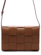 Bottega Veneta Intrecciato Cassette Cross Bag Caramel