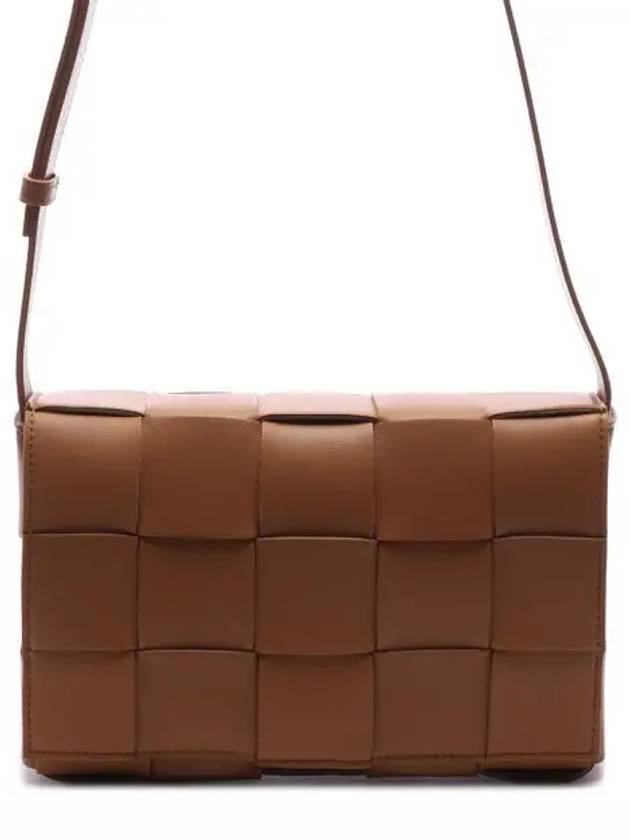 Bottega Veneta Intrecciato Cassette Cross Bag Caramel