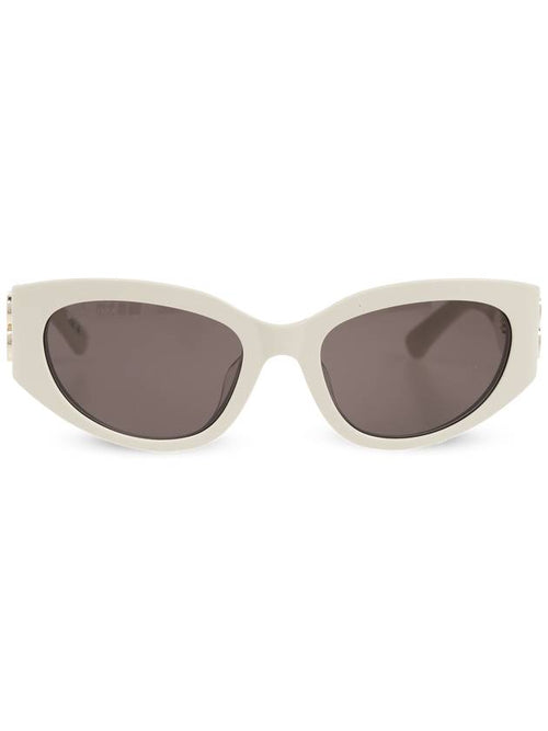 Balenciaga Eyewear Bossy Round Sunglasses Ivory Black