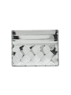 Bottega Veneta Intrecciato Card Wallet Silver