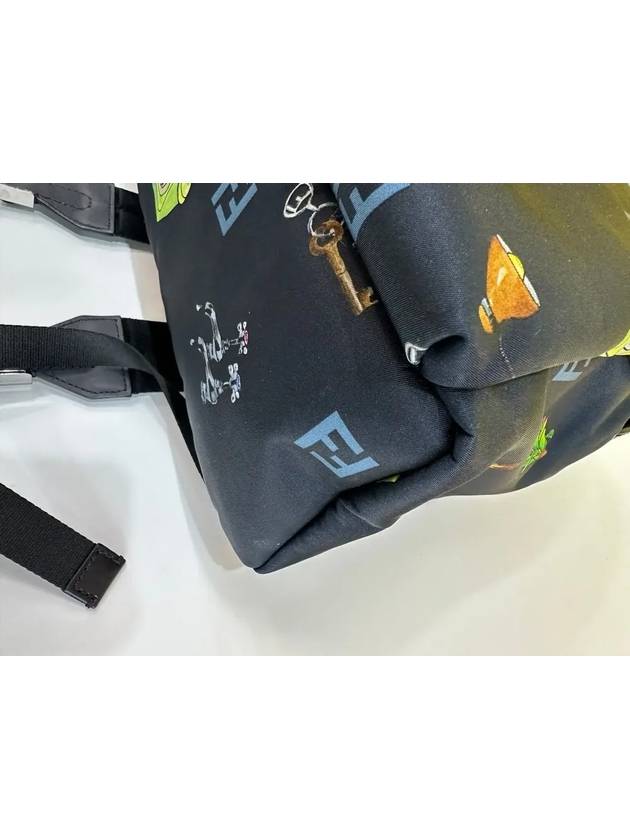 Fendi Pandy nylon calfskin print backpack