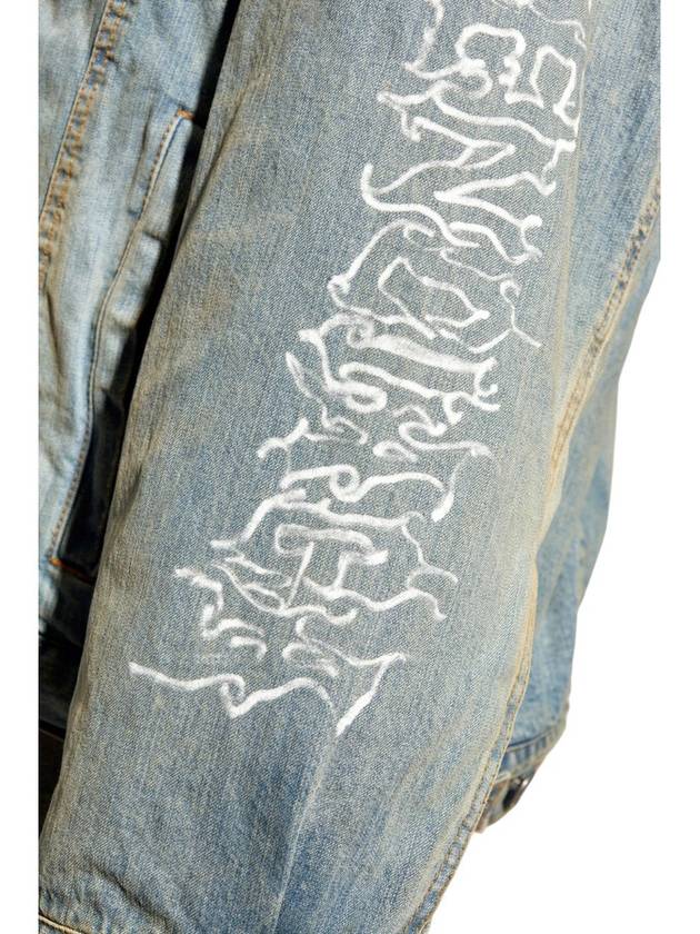 Balenciaga logo print button-up denim jacket 773805TPW53_4868