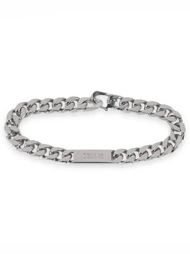 CELINE Gourmette Rhodium Finish Bracelet Silver