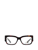 Balenciaga Eyewear Havana Rectangular Eyeglasses Red Black