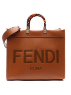 Fendi Sunshine Logo Medium Tote Bag Brown